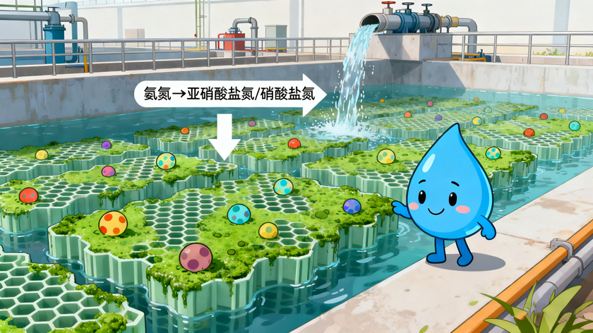 氨氮转换为亚硝酸盐氮和硝酸盐氮