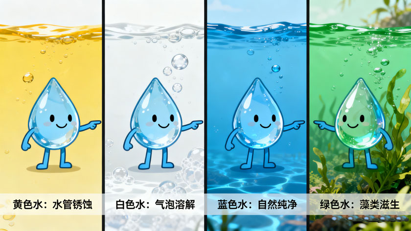 不同水样的颜色