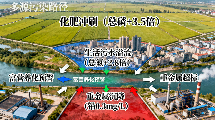 降雨对化学指标中的营养盐与重金属污染影响