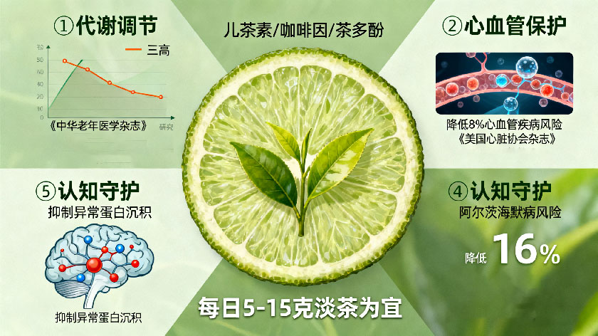 长期喝茶-——-活性成分的多维健康防护