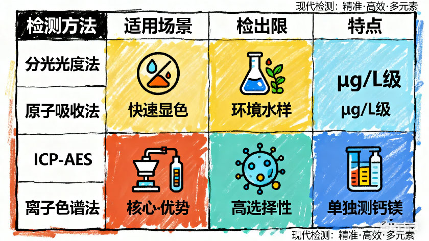 仪器分析法检测技术对比矩阵