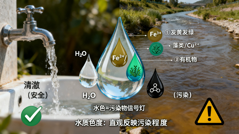 水的颜色藏着污染密码？一文读懂水质色度的秘密！